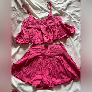 Barbiecore matching cami set